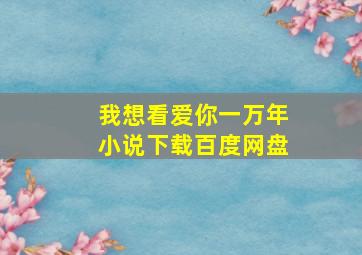 我想看爱你一万年小说下载百度网盘