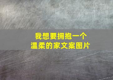 我想要拥抱一个温柔的家文案图片