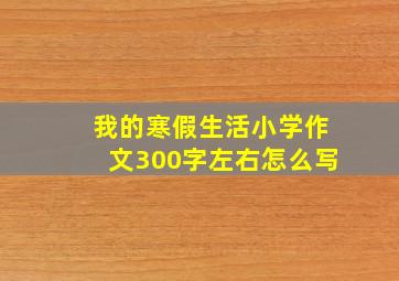 我的寒假生活小学作文300字左右怎么写