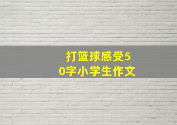 打篮球感受50字小学生作文