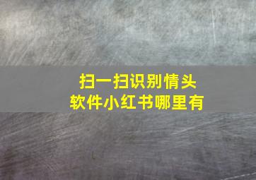 扫一扫识别情头软件小红书哪里有