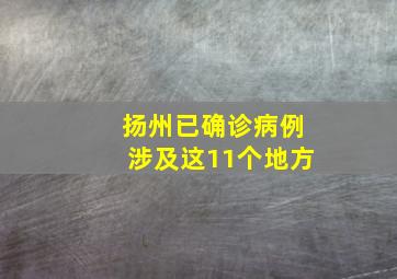 扬州已确诊病例涉及这11个地方