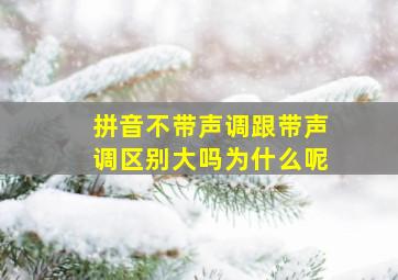 拼音不带声调跟带声调区别大吗为什么呢