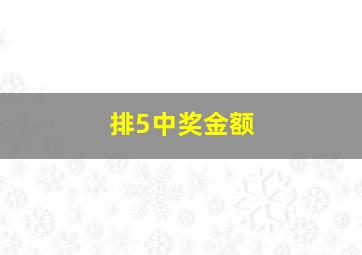 排5中奖金额