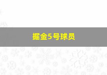 掘金5号球员