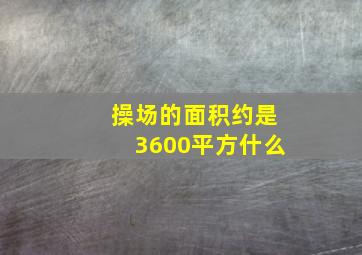 操场的面积约是3600平方什么