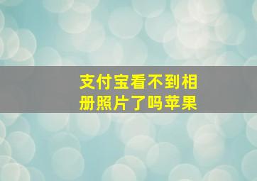 支付宝看不到相册照片了吗苹果