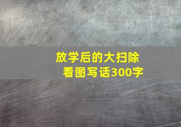 放学后的大扫除看图写话300字