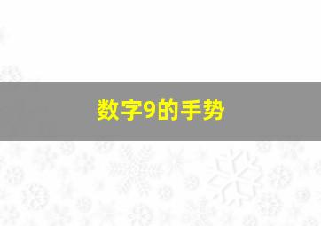 数字9的手势