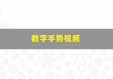 数字手势视频