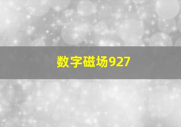 数字磁场927