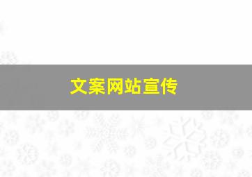 文案网站宣传