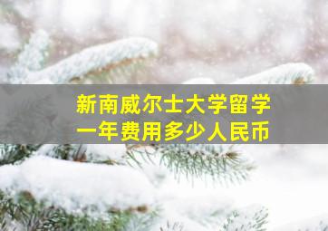 新南威尔士大学留学一年费用多少人民币