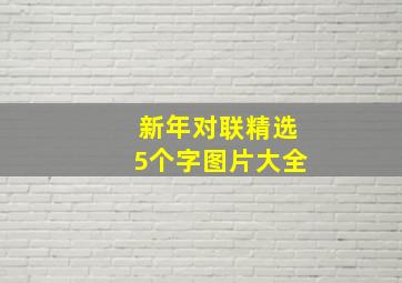 新年对联精选5个字图片大全