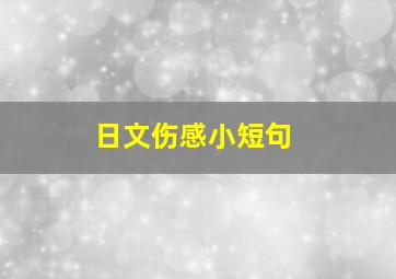 日文伤感小短句