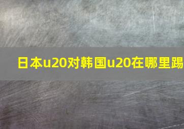 日本u20对韩国u20在哪里踢