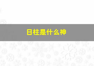 日柱是什么神