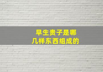 早生贵子是哪几样东西组成的