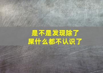 是不是发现除了屎什么都不认识了