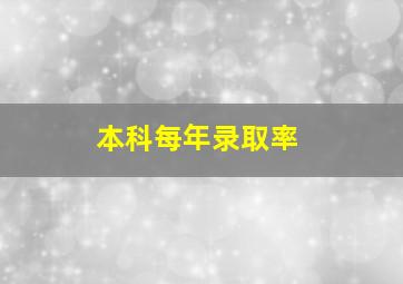 本科每年录取率