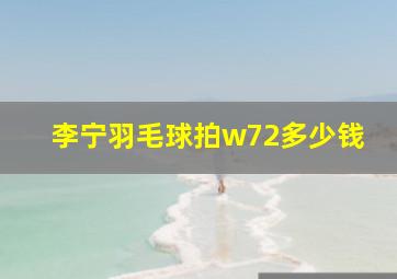 李宁羽毛球拍w72多少钱