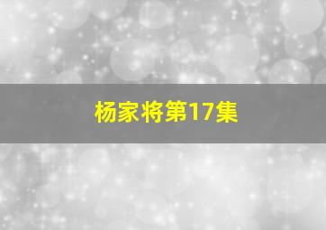 杨家将第17集