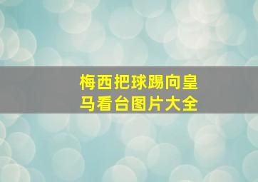 梅西把球踢向皇马看台图片大全