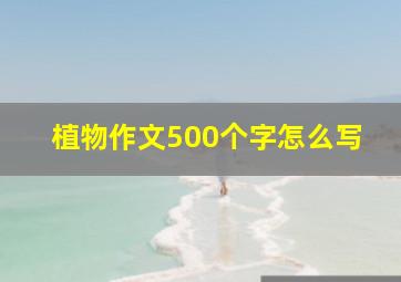 植物作文500个字怎么写