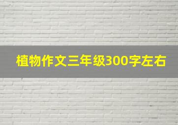 植物作文三年级300字左右