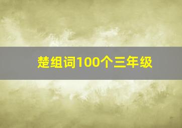 楚组词100个三年级