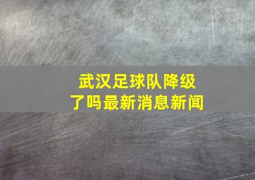 武汉足球队降级了吗最新消息新闻