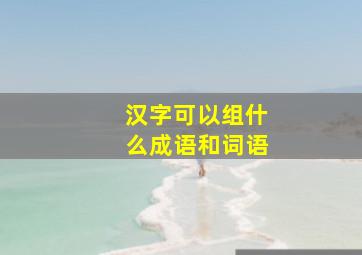 汉字可以组什么成语和词语