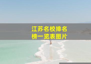 江苏名校排名榜一览表图片