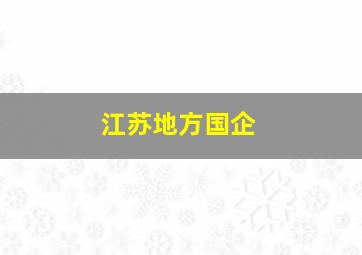 江苏地方国企