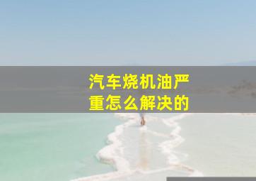 汽车烧机油严重怎么解决的