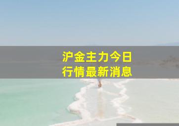 沪金主力今日行情最新消息