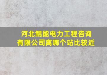 河北鲲能电力工程咨询有限公司离哪个站比较近