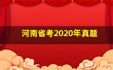 河南省考2020年真题