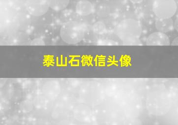 泰山石微信头像