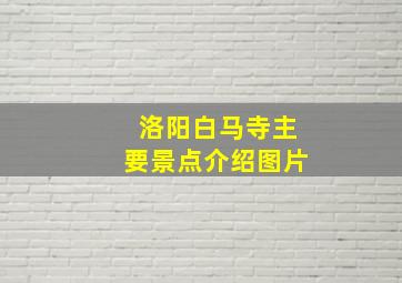 洛阳白马寺主要景点介绍图片