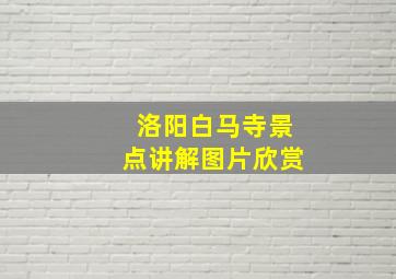 洛阳白马寺景点讲解图片欣赏