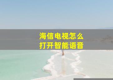 海信电视怎么打开智能语音