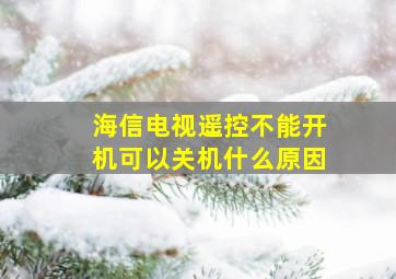 海信电视遥控不能开机可以关机什么原因