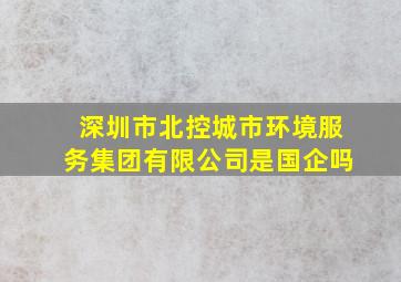 深圳市北控城市环境服务集团有限公司是国企吗