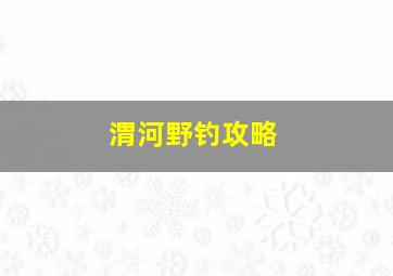 渭河野钓攻略