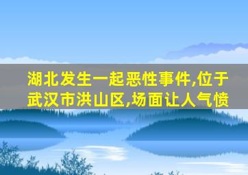 湖北发生一起恶性事件,位于武汉市洪山区,场面让人气愤