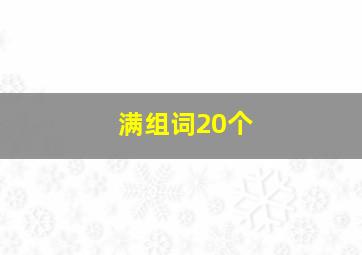 满组词20个