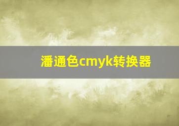 潘通色cmyk转换器