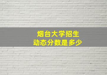 烟台大学招生动态分数是多少