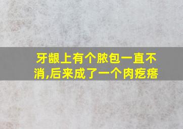 牙龈上有个脓包一直不消,后来成了一个肉疙瘩